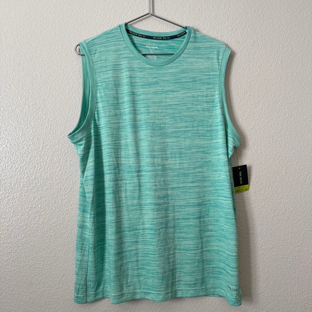 Tek Gear Dry Tek Active Tank Top Tank Green Spacedye